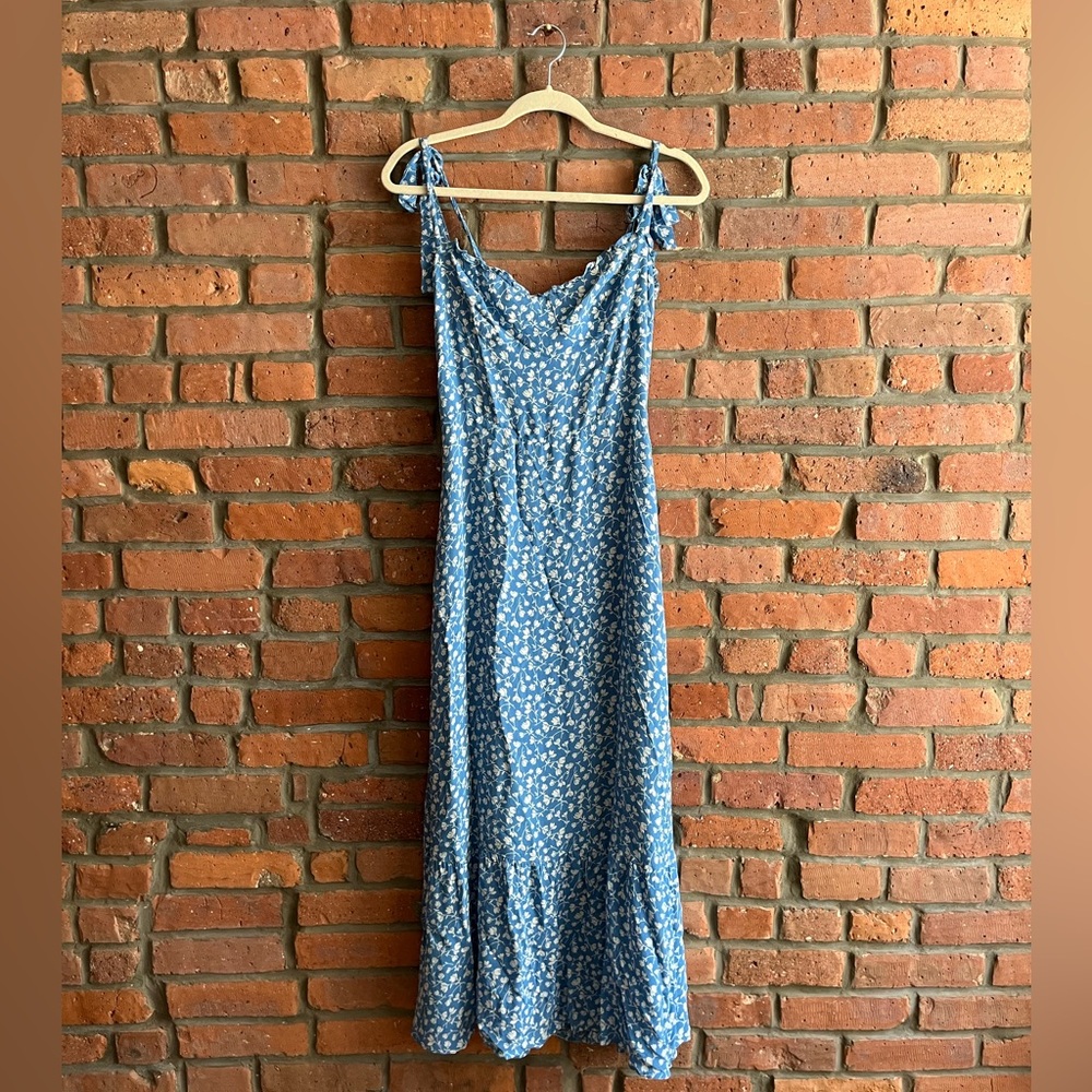 Reformation Nikita Blue Floral Dress
